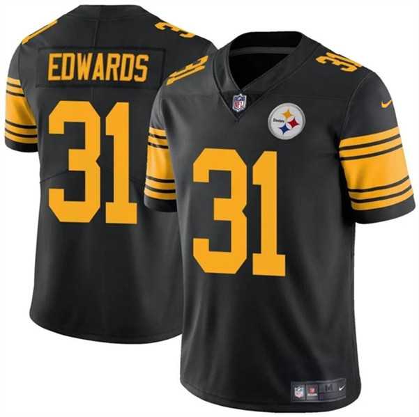 Men & Women & Youth Pittsburgh Steelers #31 Daijun Edwards Black Color Rush Limited Football Stitched Jersey